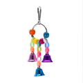 Colorful Beads Bells Parrots Toys Bird Accessories For Pet Toy Swing Stand Budgie Parakeet Cage Pet Bird Parrot Chew Swing Toys