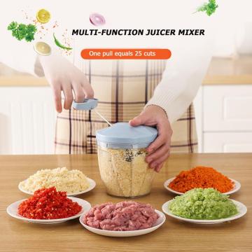 Chop Meat Grinder Hand-power Food Chopper Mincer Mixer Blender to Chop Meat Fruit Vegetable Nuts Shredders Food Processor