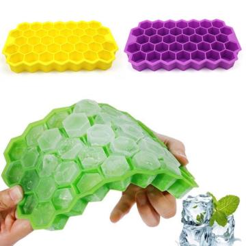 New 37 Cubes Ice Cube Tray Summer Honeycomb Shape Ice Cube Ice Tray Ice Cube Mold Storage Containers Drinks Silicone Molds