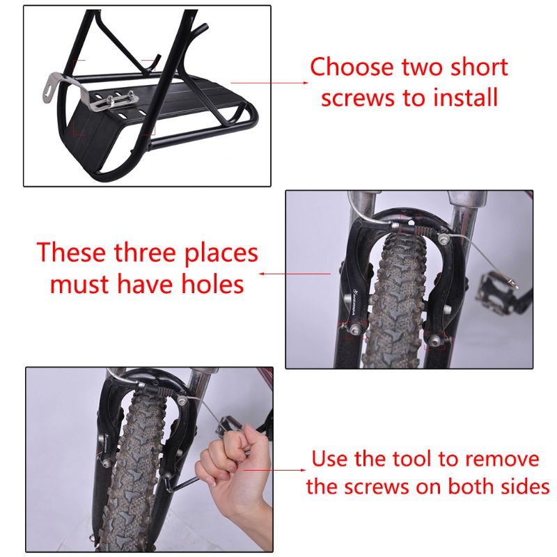 Bicycle Front Rack Aluminum Alloy Bike Luggage Shelf Carrier Panniers Bracket Cycling Bicycle Racks Outdoor sport