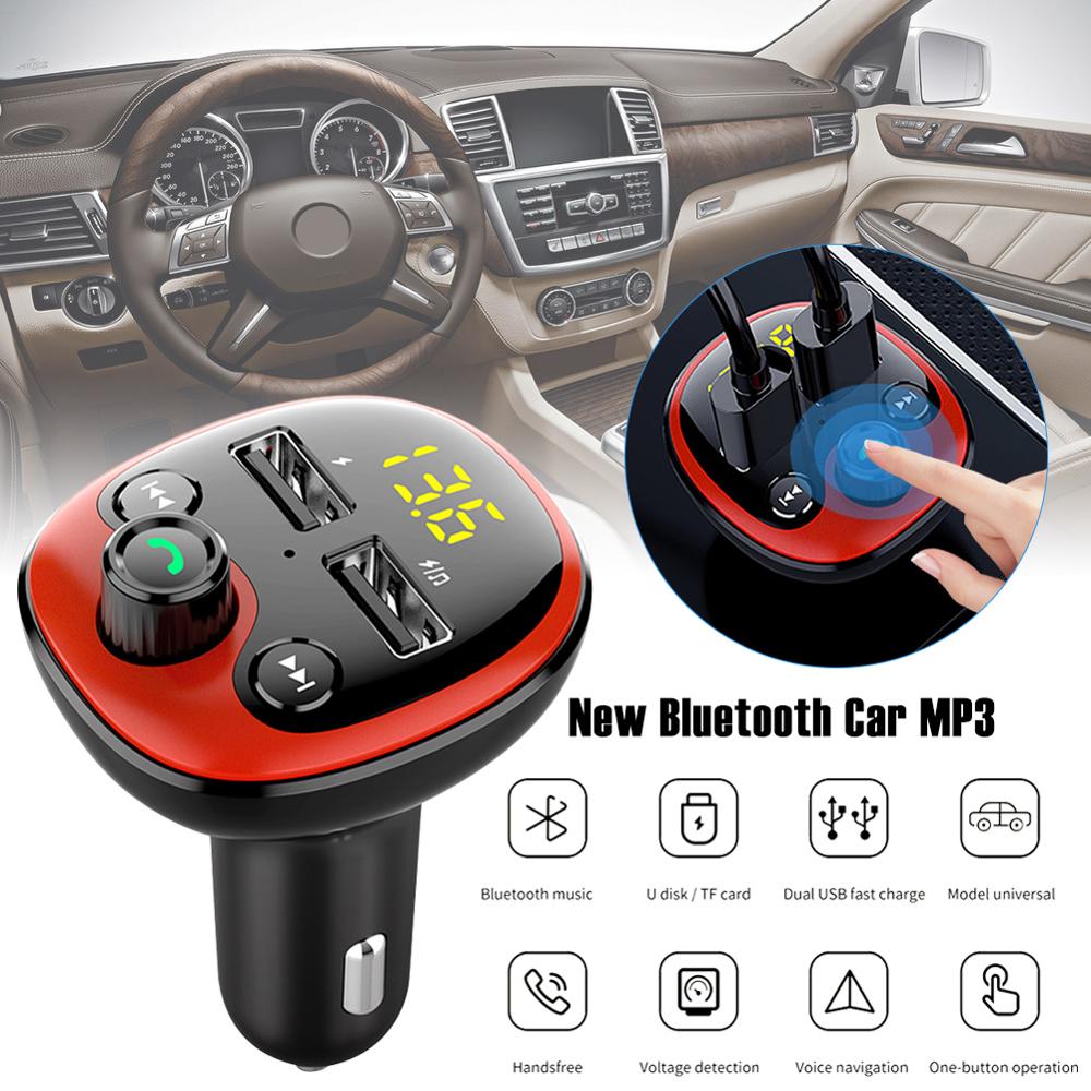 New Hot Bluetooth FM Transmitter for Car with Dual 3.1A USB Charging Ports Hands-Free Car Charger Radio Receiver Mp3 Player CSV