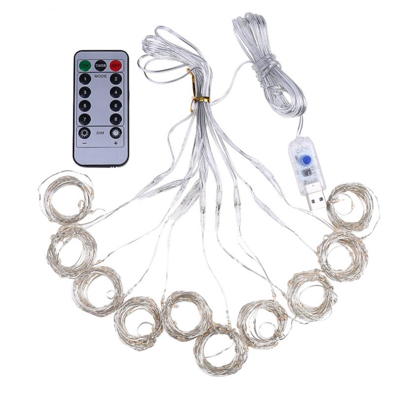 3M Christmas Fairy Lights Garland LED Curtain Fairy String Lights Backdrop Wall Lamp With Remote Control Hom Wedding Xmas Party