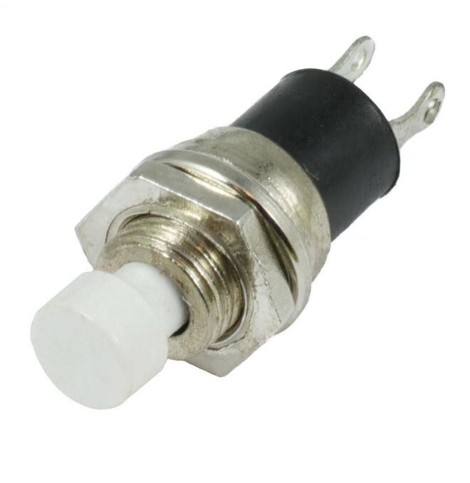 10Pcs 7mm Thread Multicolor 2 Pins Momentary Push Button Switch