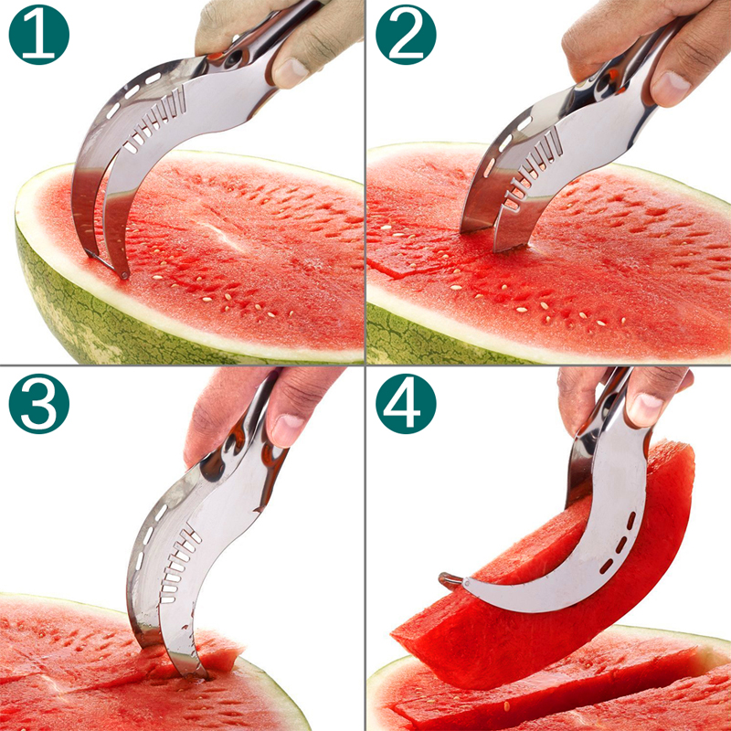 Stainless Steel Watermelon Slicer Cut Fruit Cutter Fast Slicer Kitchen Gadgets Smart Kitchen Cutting Tool party Supplies 9ZCF066