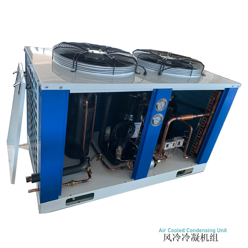 10HP HMBP piston compressor unit with fin & tube heat exchanger condenser is great for varous moulds temperature controlling