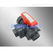 PVC Plastic Pipe 3 Way Ball Valve