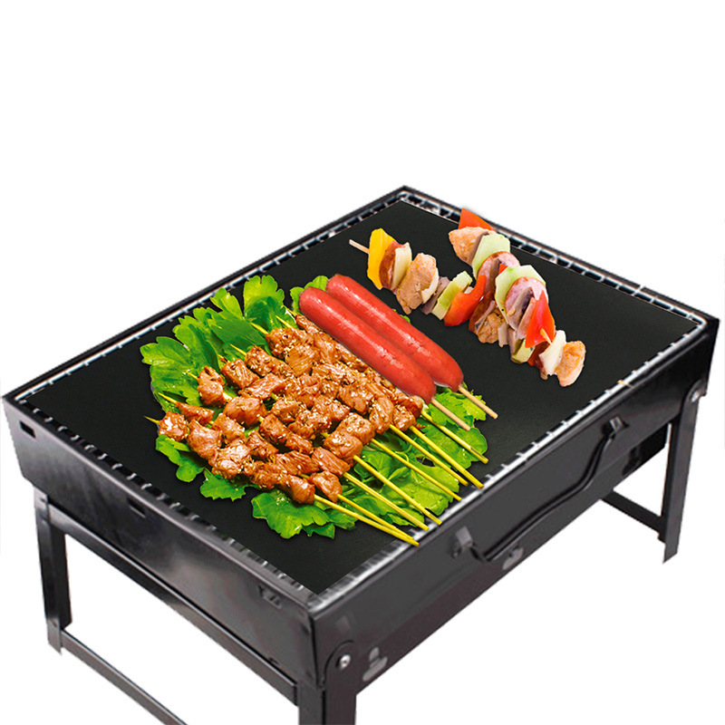 Kitchen Utensils Accessories 33*40cm Barbecue Grill Mat Reusable Non-stick Cooking Mats Covers Sheet Kitchen Gadgets Goods Item