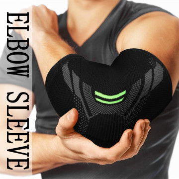 Knitted stretch elbow support Knee bone support protector silicone spring knee pads sports compression elbow pads knee pads #K