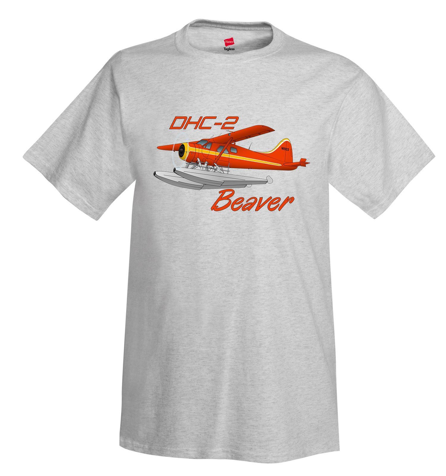 Hip Hop Novelty T Shirts Men'S Brand Clothing De Havilland DHC-2 Beaver Airplane T-Shirt - Personalized with Your Tee Shirt