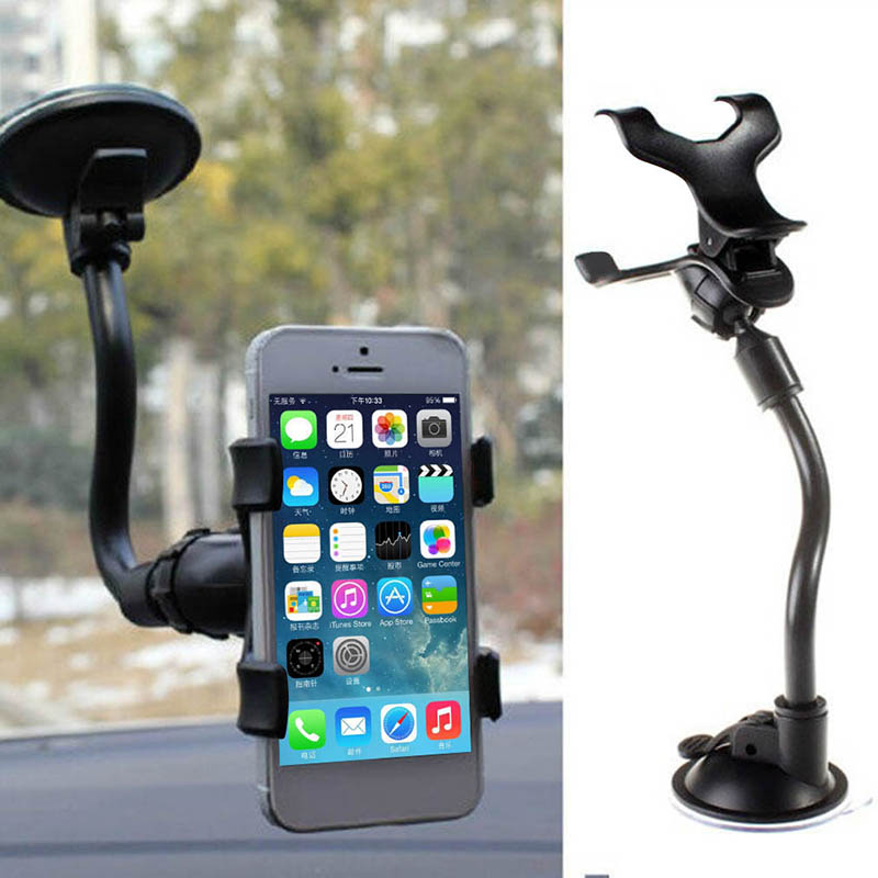 Car Phone Holder 360 Degree Rotate Mobile Phone Stand Car Mount For Phone GPS Windshield Long Arm Clip Car Holder Car Interior