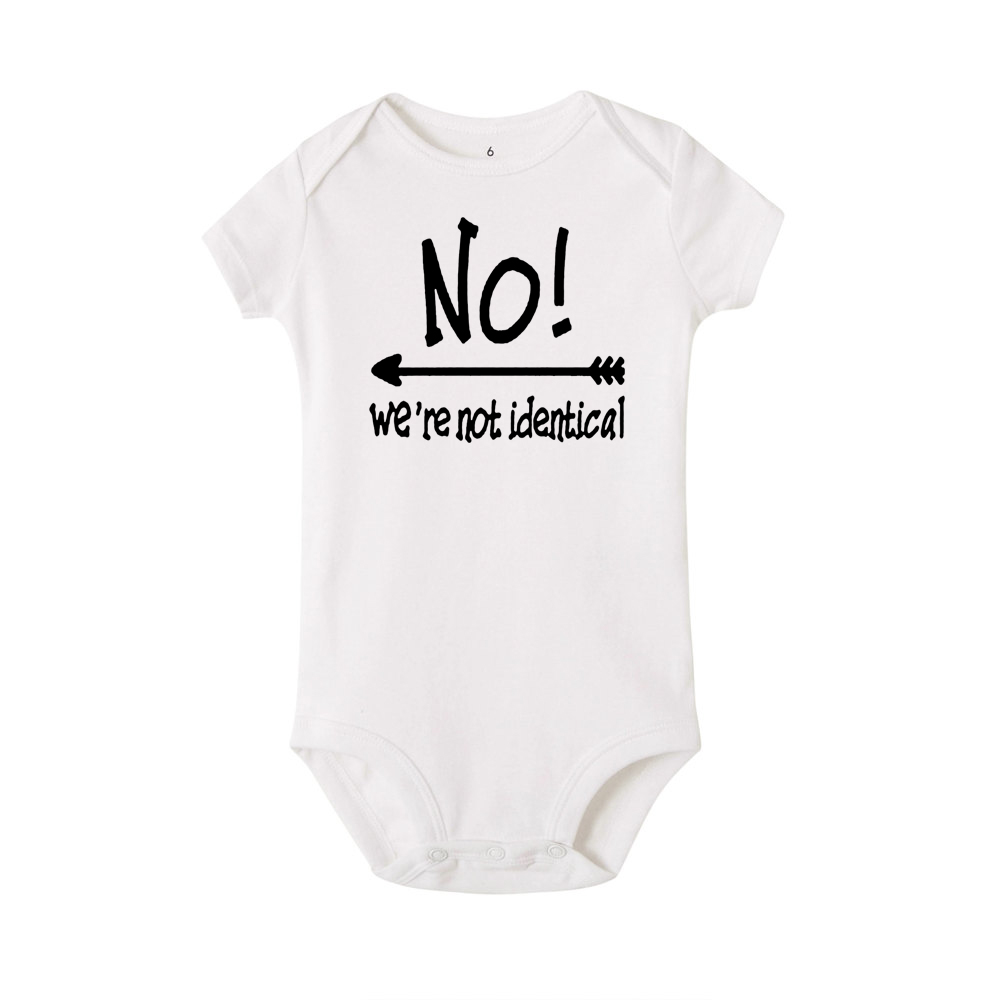 Set of 2 Matching Baby Bodysuits Twins Baby Clothing Baby Body Twins YES! We're Twins NO! We're Not Identical 0-24M