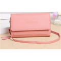Simple Pink Touch-screen Mobile Phone Handbag