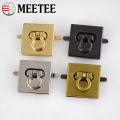 2/5pcs Square Handbag Turn Lock Clasp Buckles for Bags Purse Metal Clasps DIY Hardware Part Accessories Leather Craft