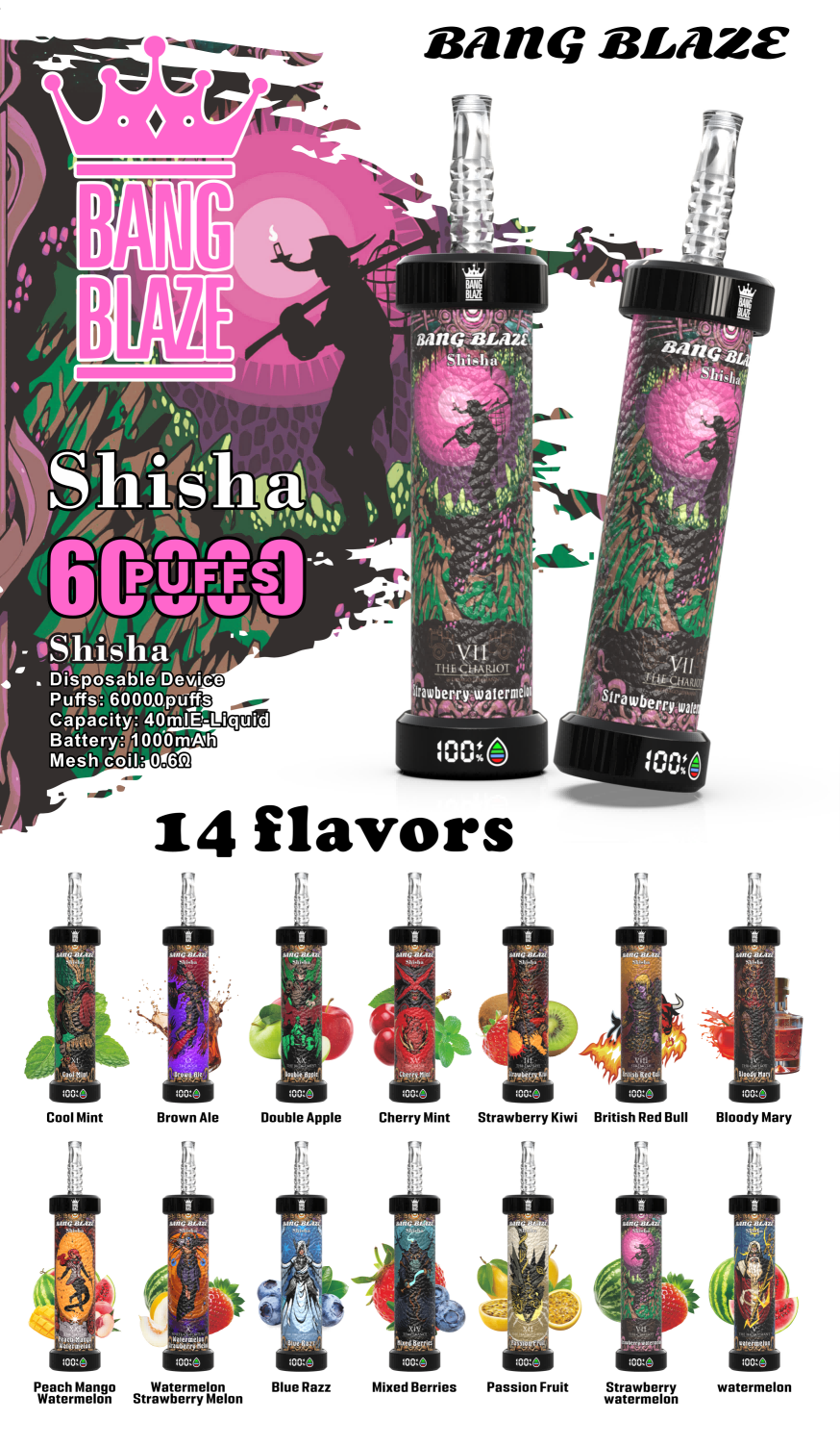 Bang Blaze Shisha 60000 Puffs
