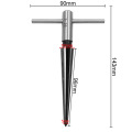 5-16mm Bridge Pin Hole Hand Held Reamer T Handle Tapered 6 Flute Chamfer Reaming Woodworker Cutting Tool Core Drill Bit