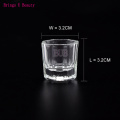 Acrylic Liquid Glass Cup + Anti-volatilization Metal Octagon Cap Acrylic Powder Crystal Glass Cup Lid Bowl for Acrylic Nail Art