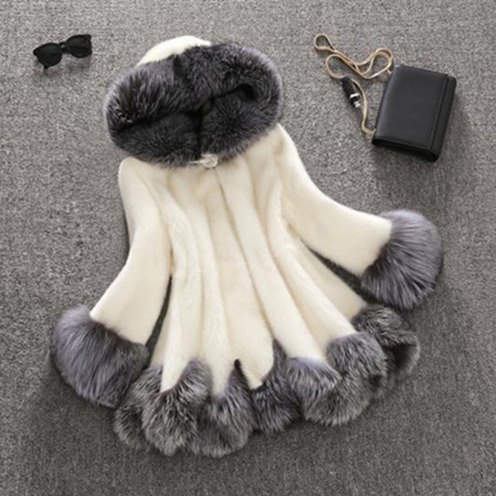 Mink Coats Women Faux Fur Coat Autumn Winter Elegant Thick Warm Outerwear Fake Fur Jacket Chaquetas Mujer S-12XL Plus Size