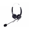 Corded Binaural Telephone Headset, Hands-Free Noise Cancelling 4-Pin RJ9 Telephone Headset for Call Center and Telemarketing