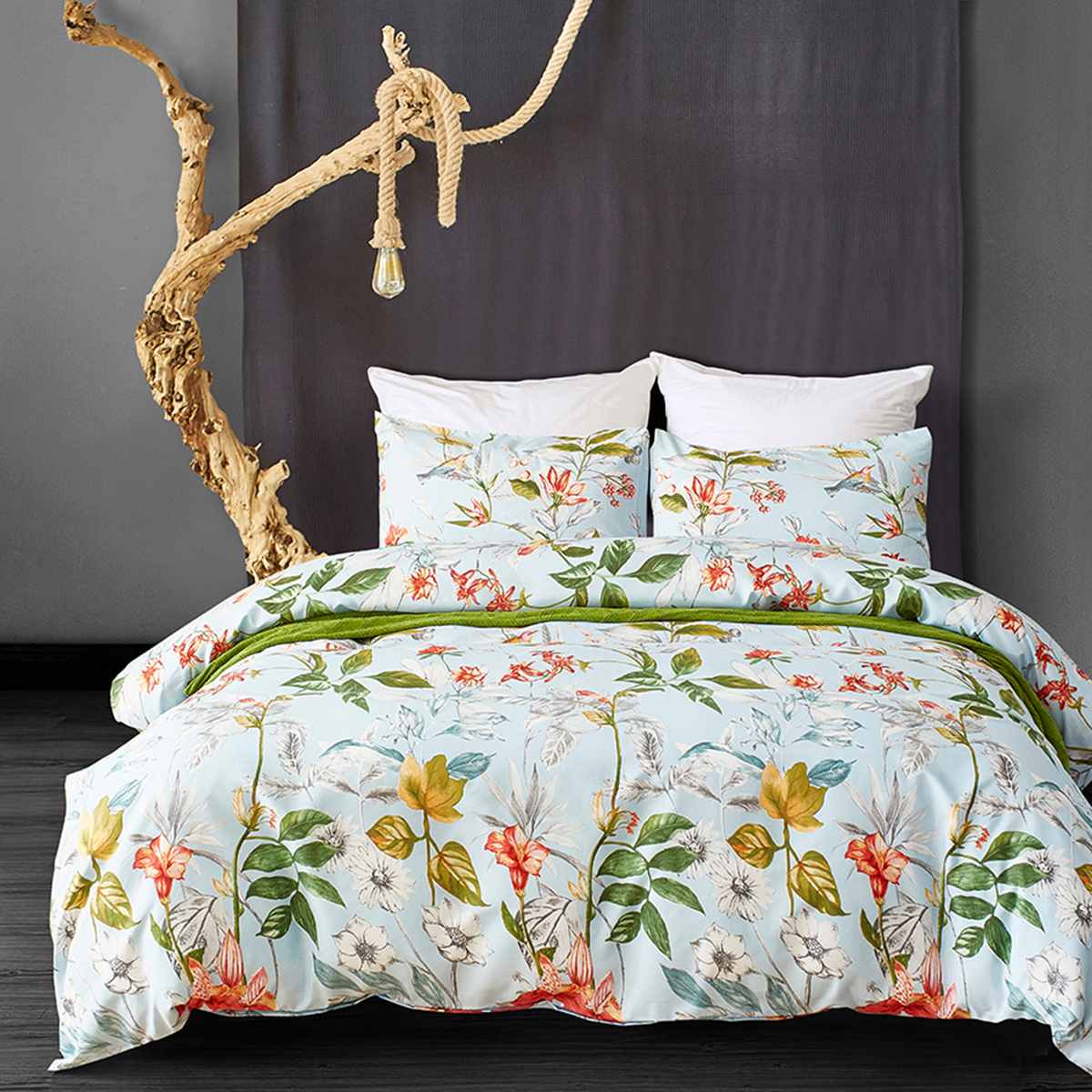 3pcs Sets Home Textile Floral Pattern Bedding Sets Children's Beddingset Bed Linen Duvet Cover Bed Sheet Sets Twin/Queen/King
