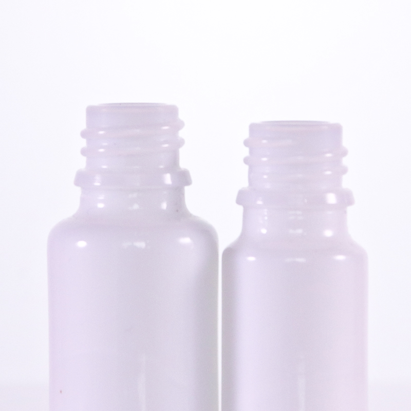 Opal White Glass Pump Bottles With Clear Cover3 Jpg