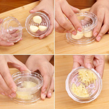 1pc Garlic Crusher Grater Plastic Box easy to clean Non-toxic Peeler Mincer Press Kitchen practical garlic tool