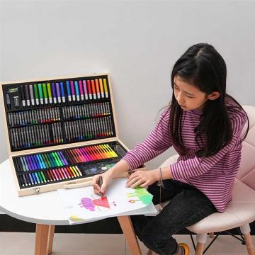 180PCS Drawing Pencils Set Sketch Colored Pencils Watercolor Metallic Oily Complete Beginner Kit Art Supplies With Canvas Case