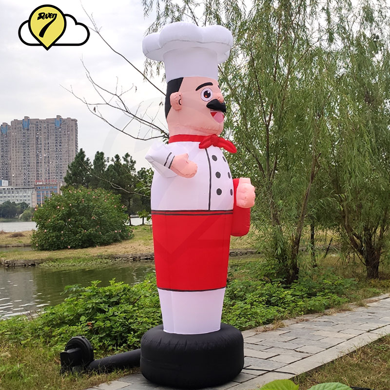 Chef Inflatable Tube Sky Puppet Tube Man Air Puppet Wind Flying Air Sky Tube Promotional Balloons Advertising Waver cook