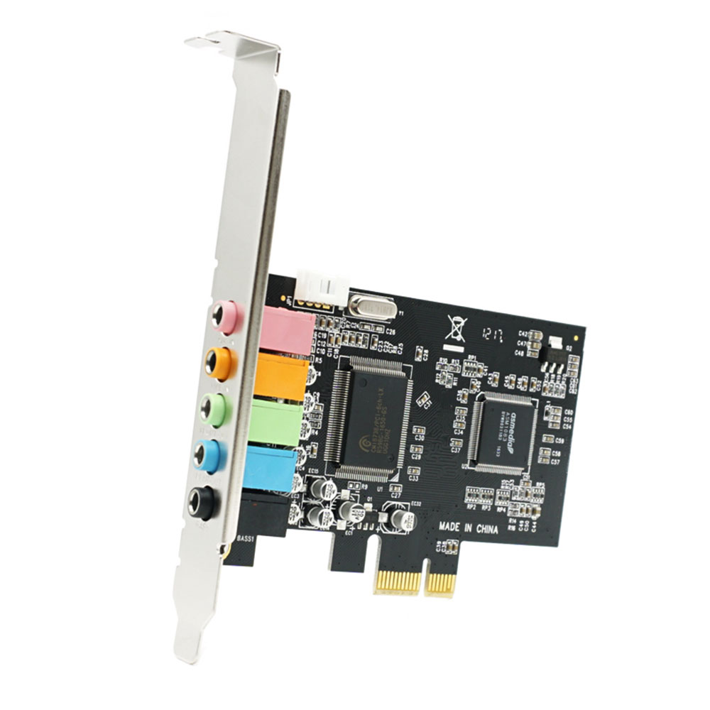 PCI Express PCI-E 5.1 Ch 6 Channel PCIE Audio Digital Sound Card Adapter CMI8738 CMI8738 Audio Sound Card