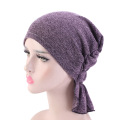 Womens Muslim Hijab Stretchy Cotton hat Turban Hair Caps Cover Hair Loss Head Scarf Wrap Pre-Tied Headwear Strech Hair Styling