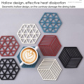 Chic Nordic Silicone Felt Coaster Cup Hexagon Mats Pad Heat-insulated Bowl Placemat Home Decor Desktop Japanese Simple Table Pad