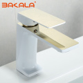 BAKALA Basin Faucet Bathroom Sink Faucet Single Handle Hole Golden Faucet Basin Taps Deck Vintage Wash Hot Cold Mixer Tap Crane