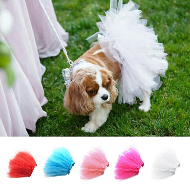 Small Female Animals Cat Dog Bow Tutu Lace Dress Jacket Puppy Skirt Princess Costume Garment Costume For Small Meduim Dogs
