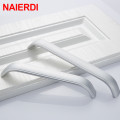 NAIERDI Kitchen Cabinet Knobs Handles Zinc Alloy Modern Silver Furniture Handle for Cabinet Drawer Pulls Hardware 96mm/128mm
