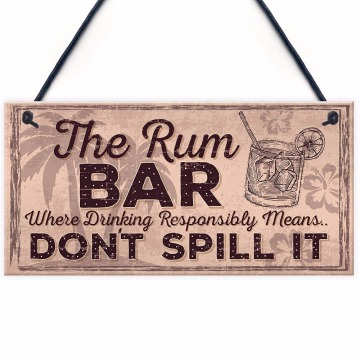 Meijiafei Alcohol Signs For Garden Shed SummerHouse Funny Rum Sign Kitchen Wall Plaque Bar Sign 10