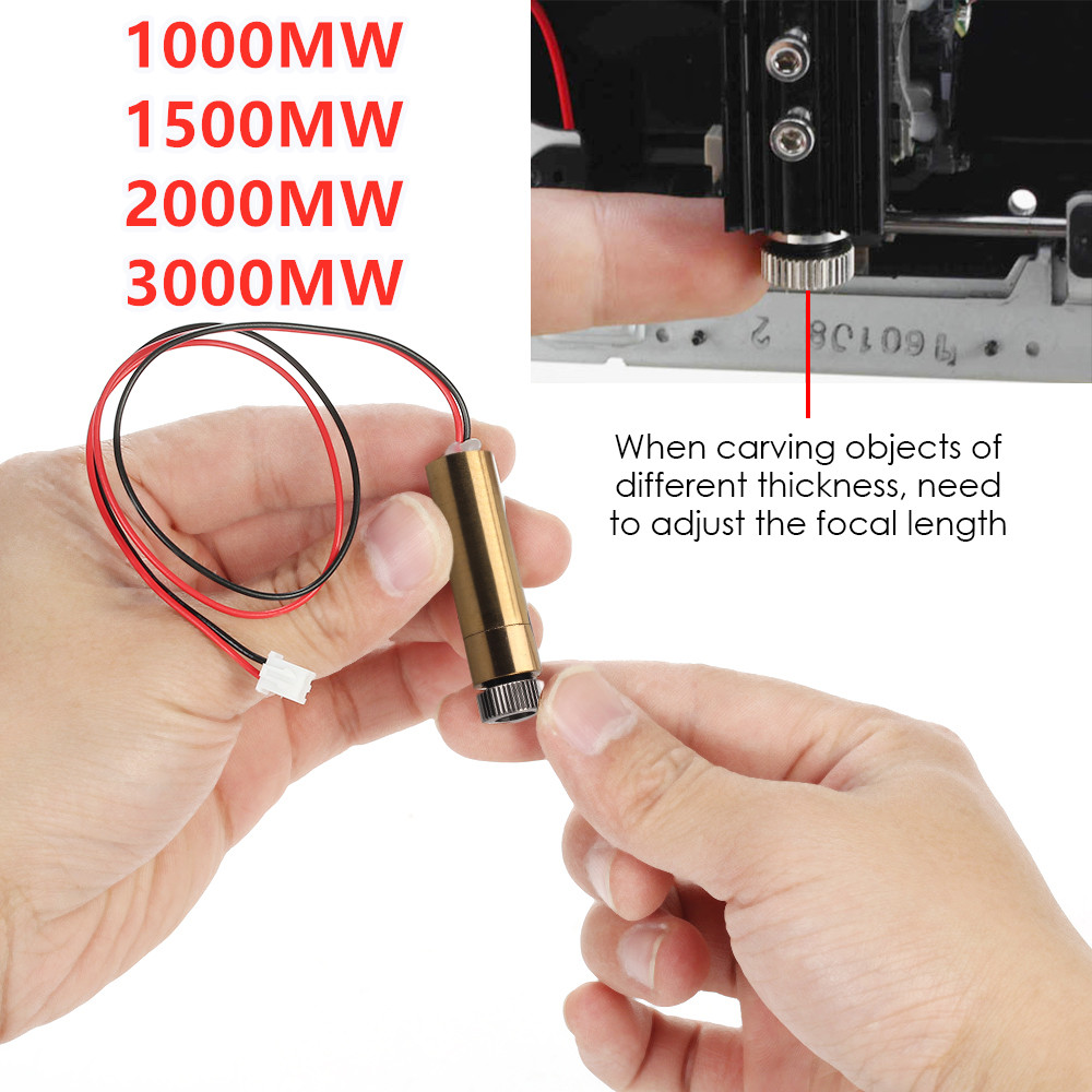 NEJE Laser Module 1000mW/1500mW/2000mW/3000mw 445nm/405nm Laser Head Replacement Kit for DK-8-KZ DK-BL Laser Engraver
