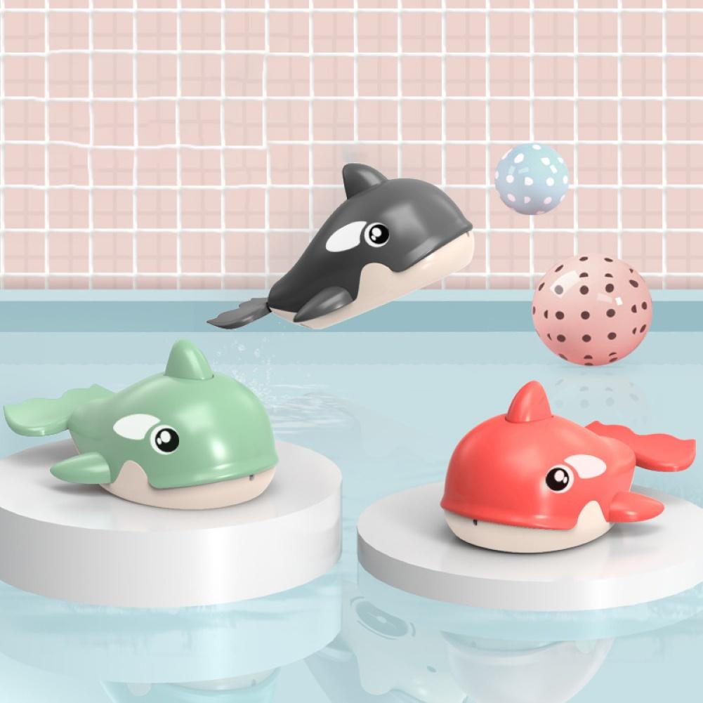 Summer Cute Wind Up Clockwork Water Spray Whale Baby Swimming Play Game Bath Toy Bathroom Play Animals Bath Figure Toy