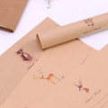 10 Sheet/Set Vintage Letter Paper Cardstock Stationary Paper Cartoon Animals Style Writing Letter Pad School Office Supply