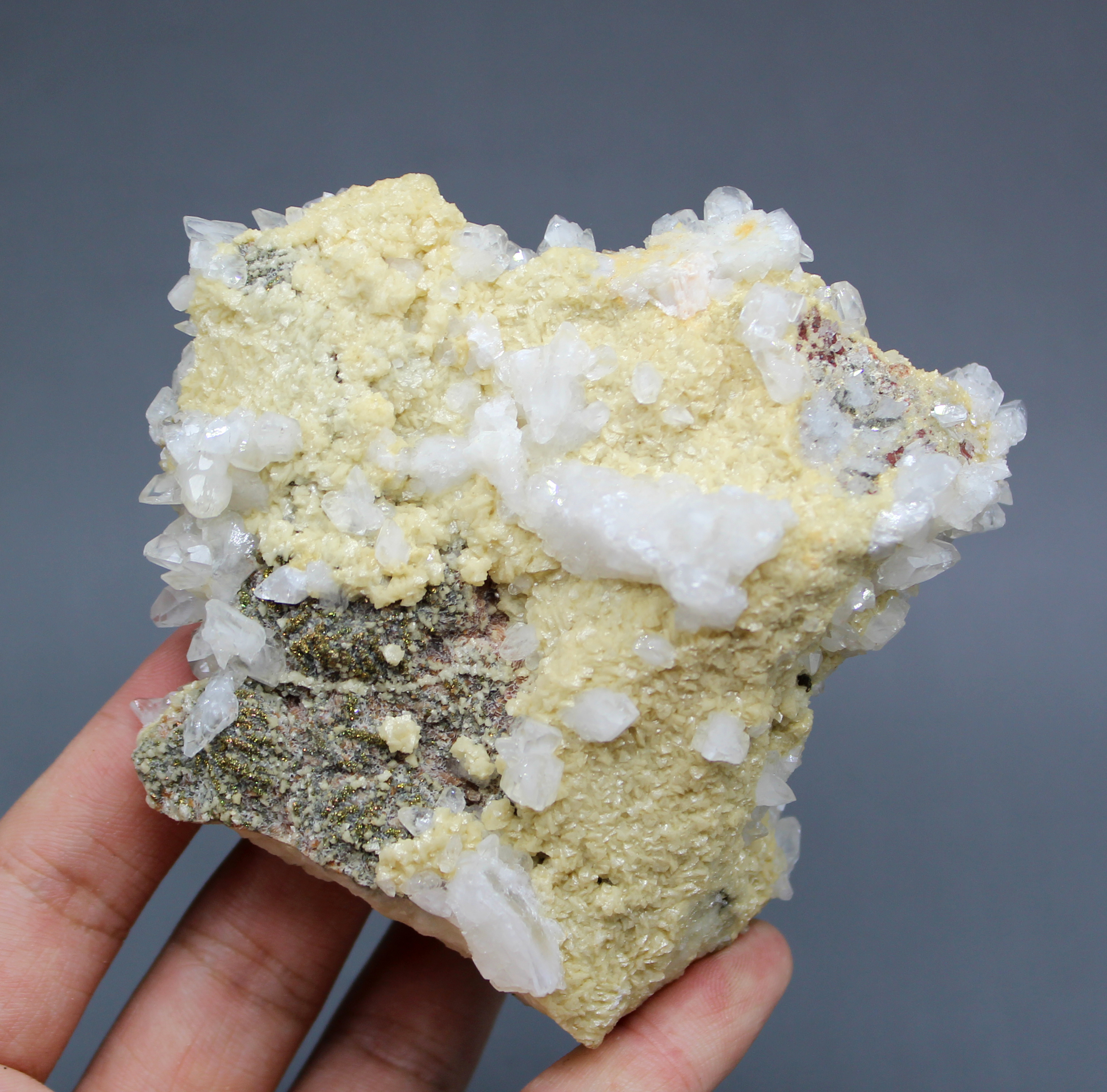 316g natural Calcite and Dolomite Symbiotic Mineral Specimen stones and crystals healing crystals quartz gemstones free shipping