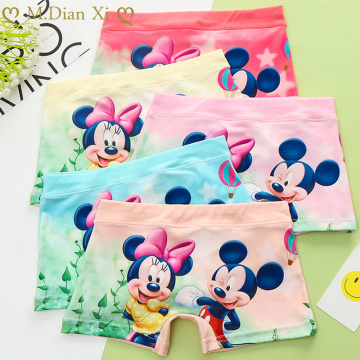 5pc/package Cartoon Girls Underwear Boxer Knicker Panties Children Cotton Underpants Girls Minnie Pattern Little Kids Underwear