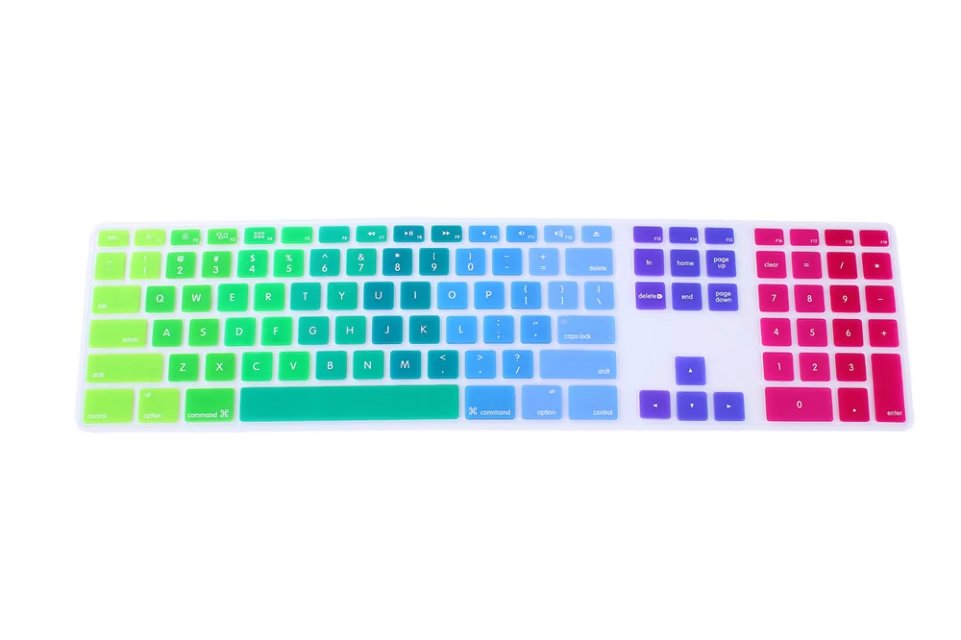 Gradient Keyboard Cover For Apple iMac G6 A1243 21.5 27 inch Desktop keyboards protective keypad cover Protector
