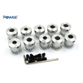 POWGE 10pcs 16 Teeth 3GT Timing Pulley Bore 5/6.35/8mm for width 9mm 3MGT GT3 Open Belt Small Backlash Timing pulley 16Teeth 16T
