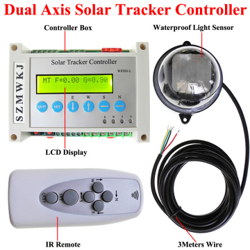 DC Power 12V/24V Dual Axis Solar Tracking LCD Controller W/ Light Sensor For Complete Electronic Solar Tracker Sun Track System