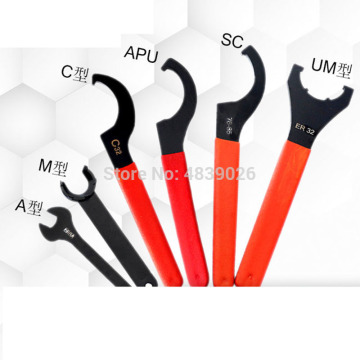 ER11 ER16 ER20 ER25UM ER32UM ER40UM C32 ER8 C25 APU13 APU16 Collet chuck Spanner keys CNC er wrench tools holder wrench