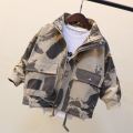 Spring Fall Boys Jacket Children Autumn Outwear Jacket Children Cotton Camouflage Coat 3-7 years Boys Windbreaker Zipper Clothes