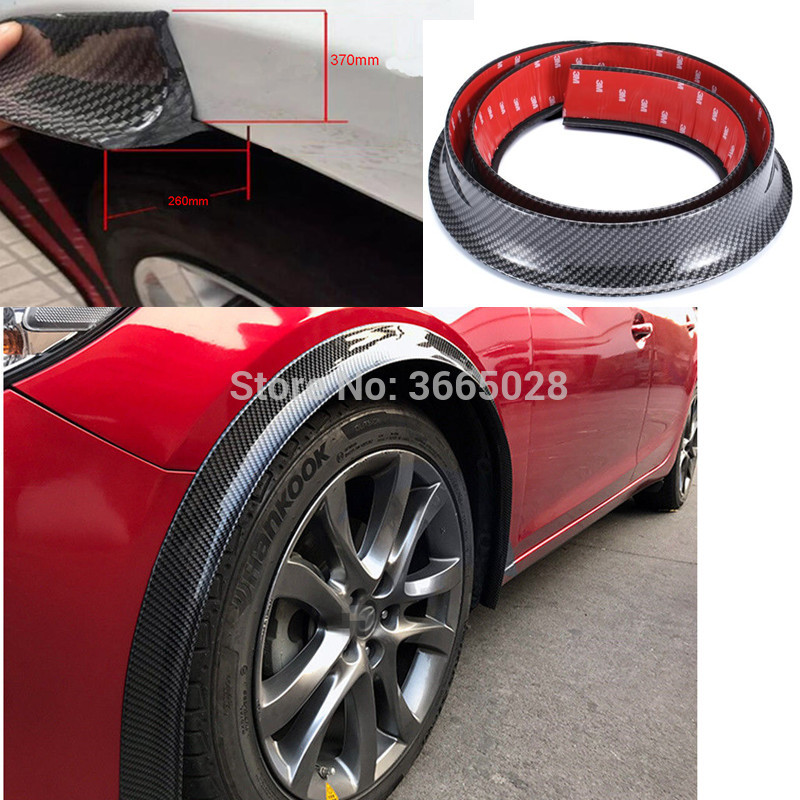 Universal Two Pcs* 150cm Car Fender Flares Extension Wheel Eyebrow Protector Lip Moulding
