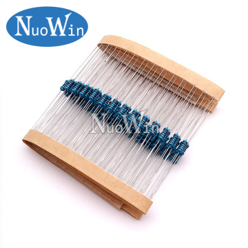 100pcs 1/4W Metal film resistor 1% 51R 56R 62R 68R 75R 82R 91R 100R 110R 120R 130R 51 56 62 68 75 82 91 100 110 120 130 ohm