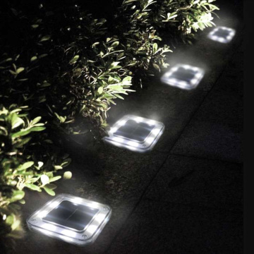 8 LED Square Solar Ground Light Outdoor Garden Path Floor Buried Lighting Lamp Garden Decking Yard Lawn Lamps