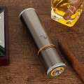 GALINER Aluminium Alloy Travel Cigar Humidor Metal Jar Cigar Tube Holder W/ Hygrometer Humidifer Cigar Accessoires Case