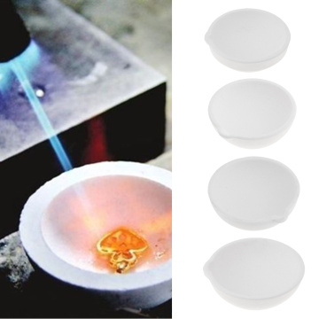 White Quartz Silica Melting Crucible Pot for Gold Silver Platinum Refine
