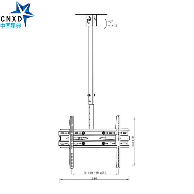 Ceiling TV Mount Hanging Extended Adjust Tilt&Swivel TV Wall Mount Max VESA 600*400mm TV Holder Bracket for 32''- 65'' TV